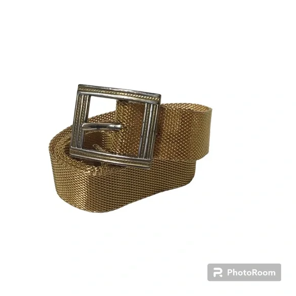 Accessories | Vintage Womens Gold Tone Mesh Metal Belt  display picture 1